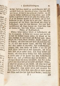 CAJSA WARG, "Hjelpreda i hushållningen för unga fruentimmer samt tilökt med en färgbok och et bihang" Stockholm 1800.