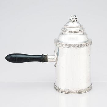 A Swedish Gustavian silver coffee-pot, marks of Samuel Lyberg, Borås 1779-1834.