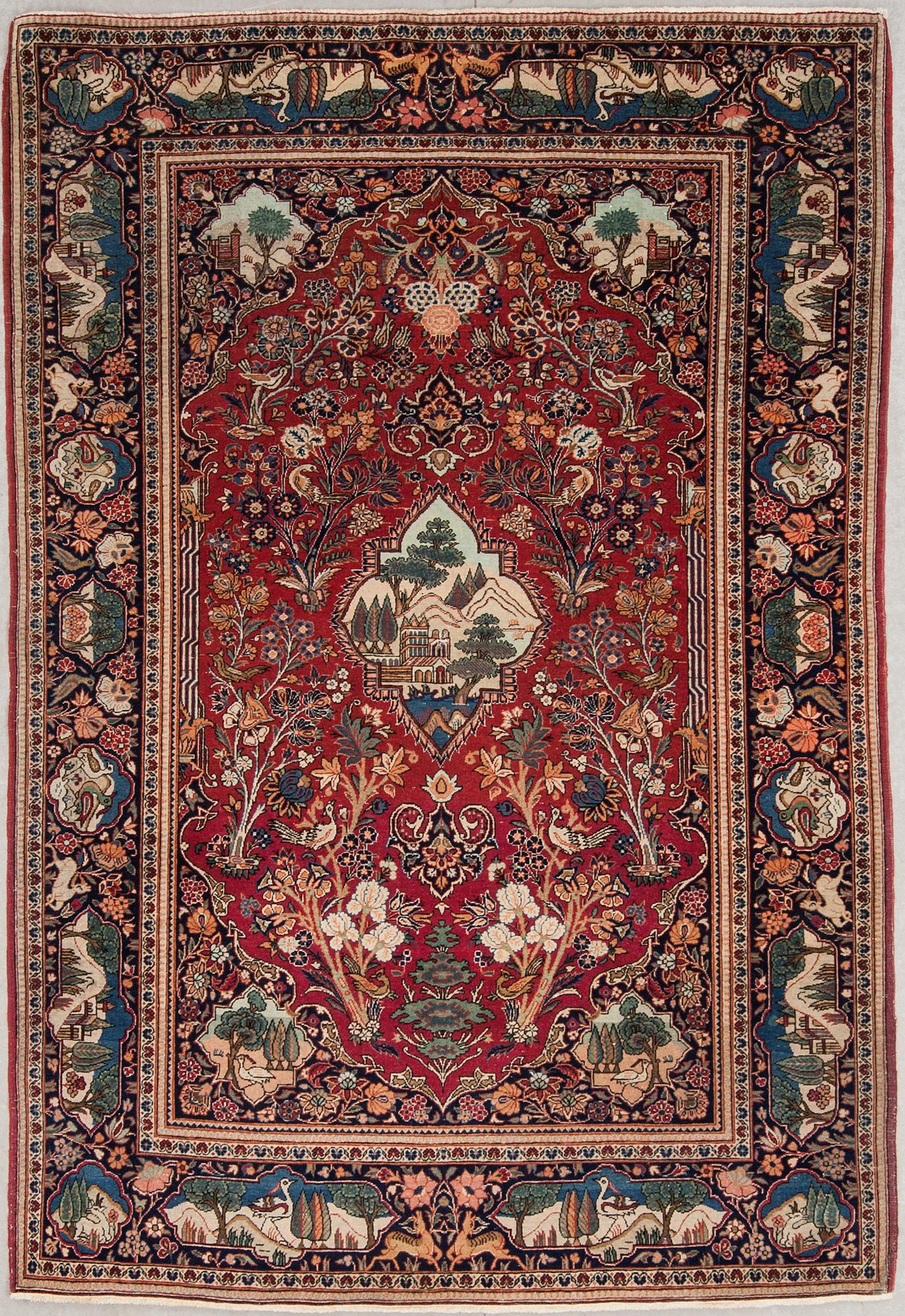 MATTA, semiantik, Keshan, figural, ca 206 x 135 cm.