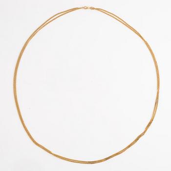 Bracelet and neck chain/watch chain, 18K gold.