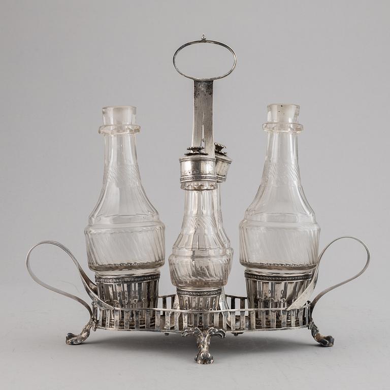 O Sohlberg, bordssurtout, silver och glas, Falun 1830.