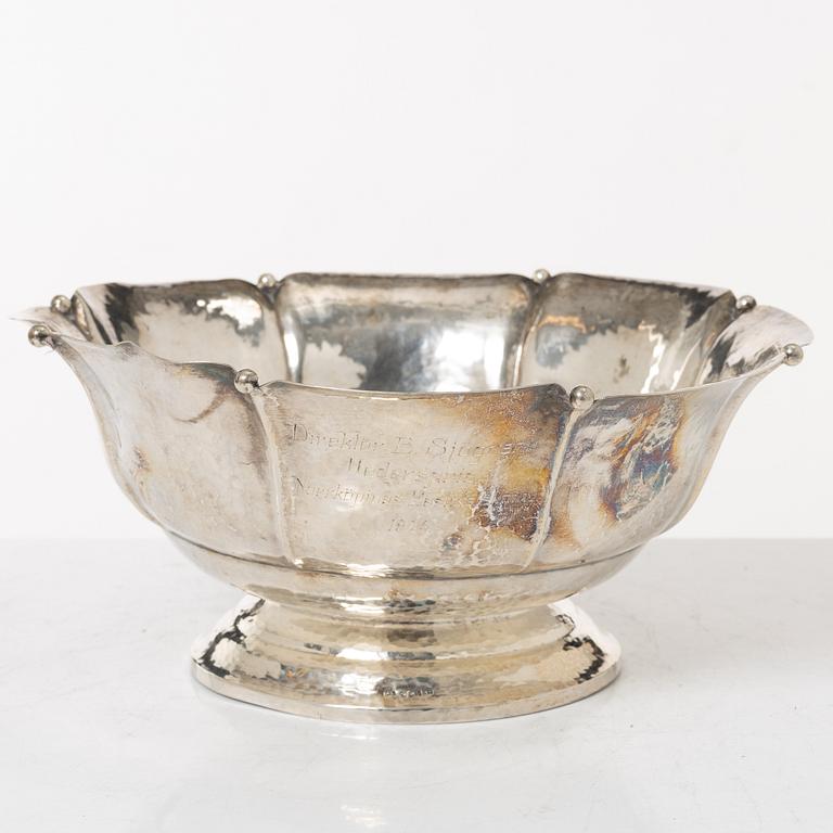Bowl, silver, stamped ESAB, Kristianstad 1923.