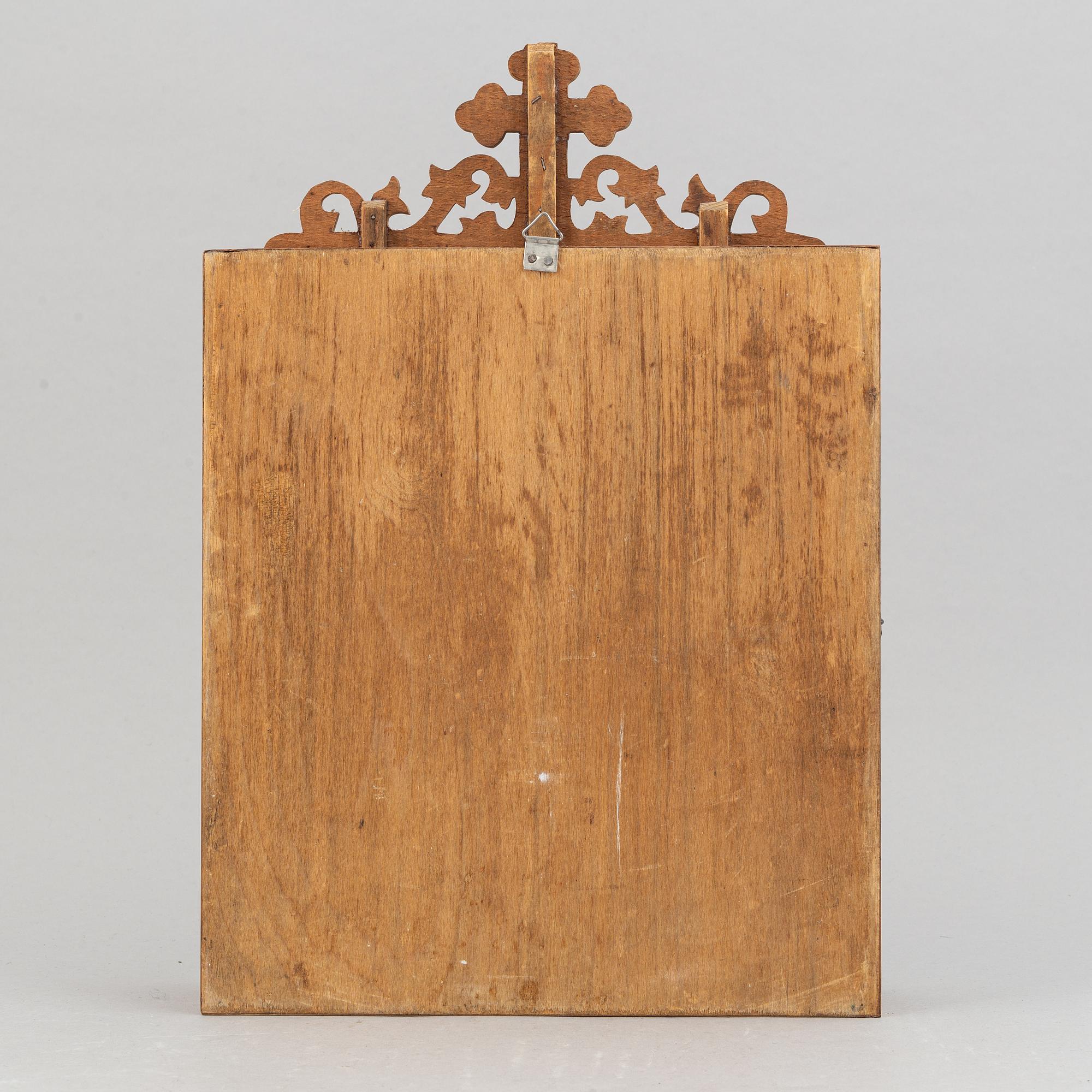A Russian early 20th century icon, with silver oklad, Moscow 1908-1926.