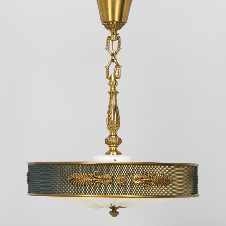 Einar Bäckströms Metallvarufabrik, taklampa, Swedish Grace, 1920/30-tal.