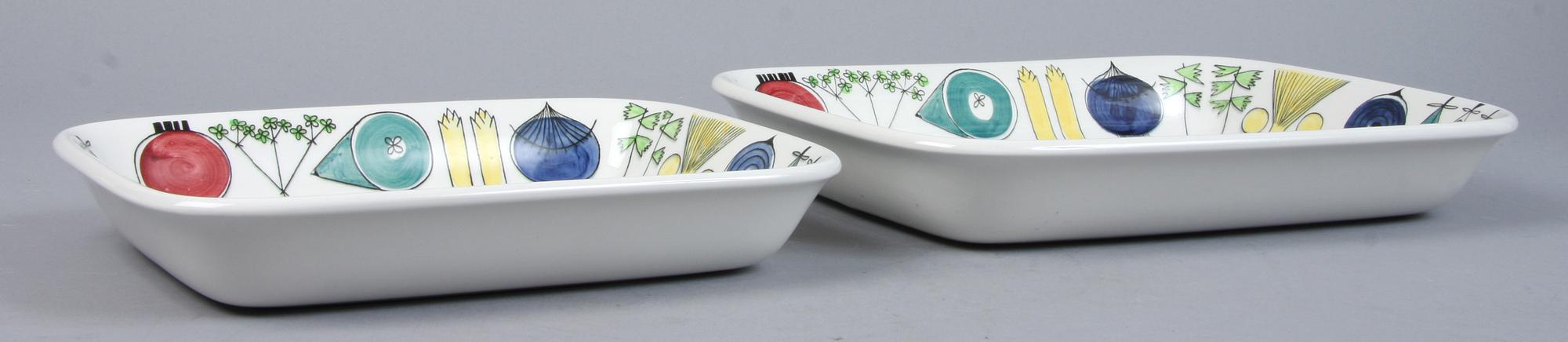 SERVISDELAR, 4 delar, flintgods, "Picknick", Marianne Westman, Rörstrand.