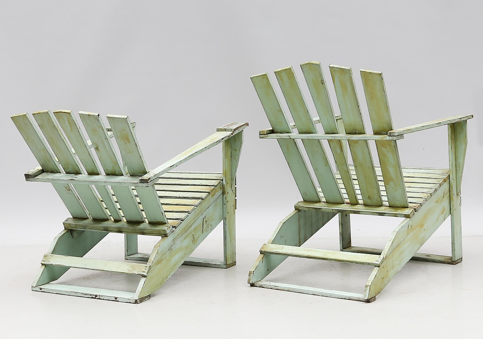 TRÄDGÅRDSSTOLAR, 1 par, 1900-talets mitt.