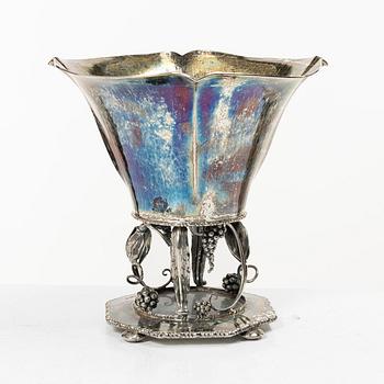JE Skreij, bowl on foot, silver, Falun 1929.