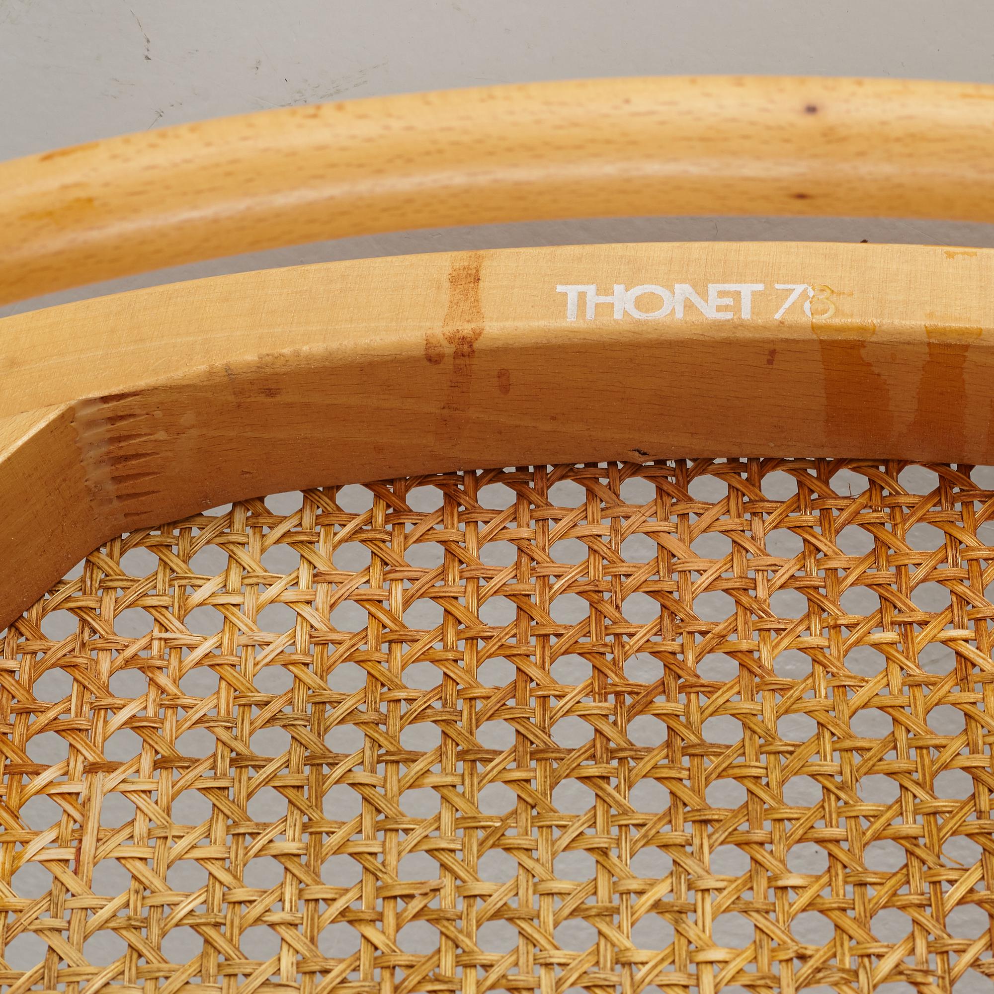 Thonet, 4 st stolar, samtida tillverkning.