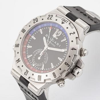 Bulgari, Diagono GMT, wristwatch, 40 mm.