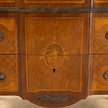 A Gustavian style chest of drawers, circa 1900.