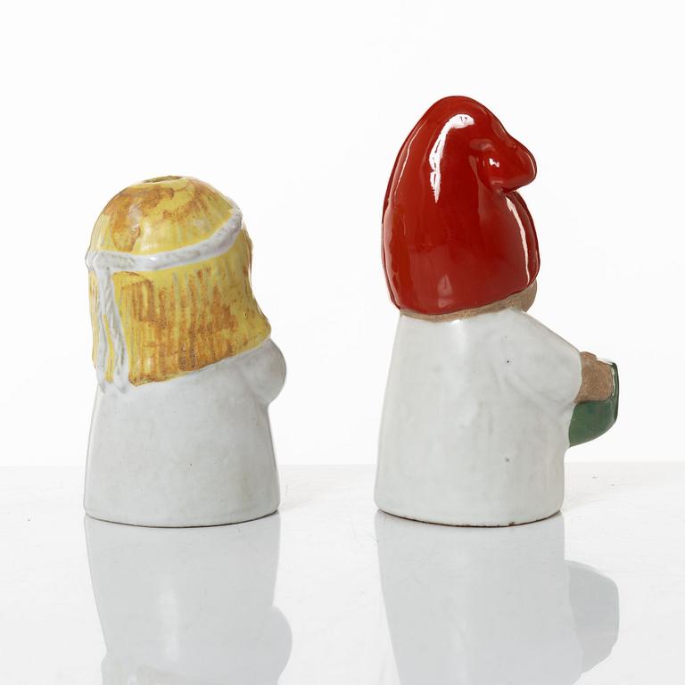 Lisa Larson, a set of six stoneware figurines, Gustavsberg.