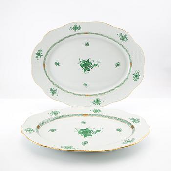 Service 61 pcs "Golden Age/Apponyi Green" Herend Hungary, late 20th century, porcelain.