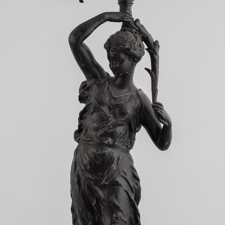 A pair of Empire style candelabras, second half of the 19th century.