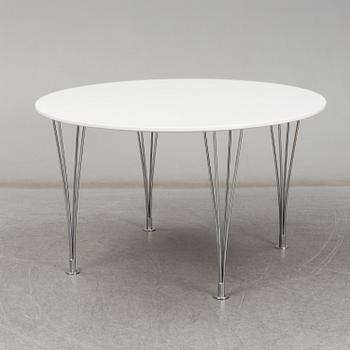 BRUNO MATHSSON & PIET HEIN, table, "Supercirkel", Mathsson International, Värnamo on license from Fritz Hansen, Denmark.