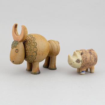 Lisa Larson, two stoneware figurines for Gustavsberg.