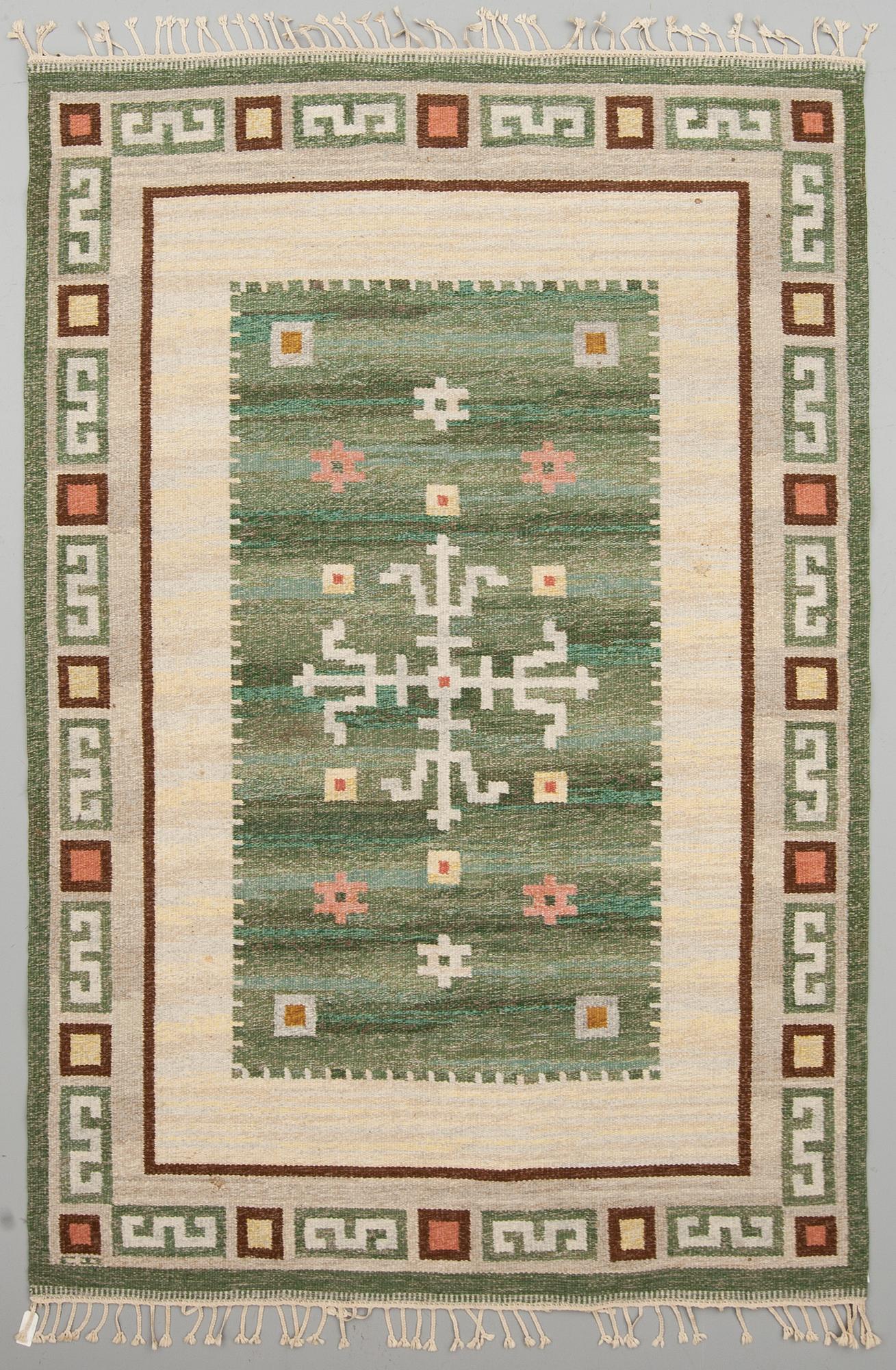 MATTA, rölakan, "Gröna Liljan", monogramsignerad CD (Carl Dagel), ca 264 x 178 cm.