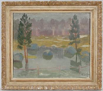 HJALMAR GRAHN, oil on canvas, signed and dated -36.