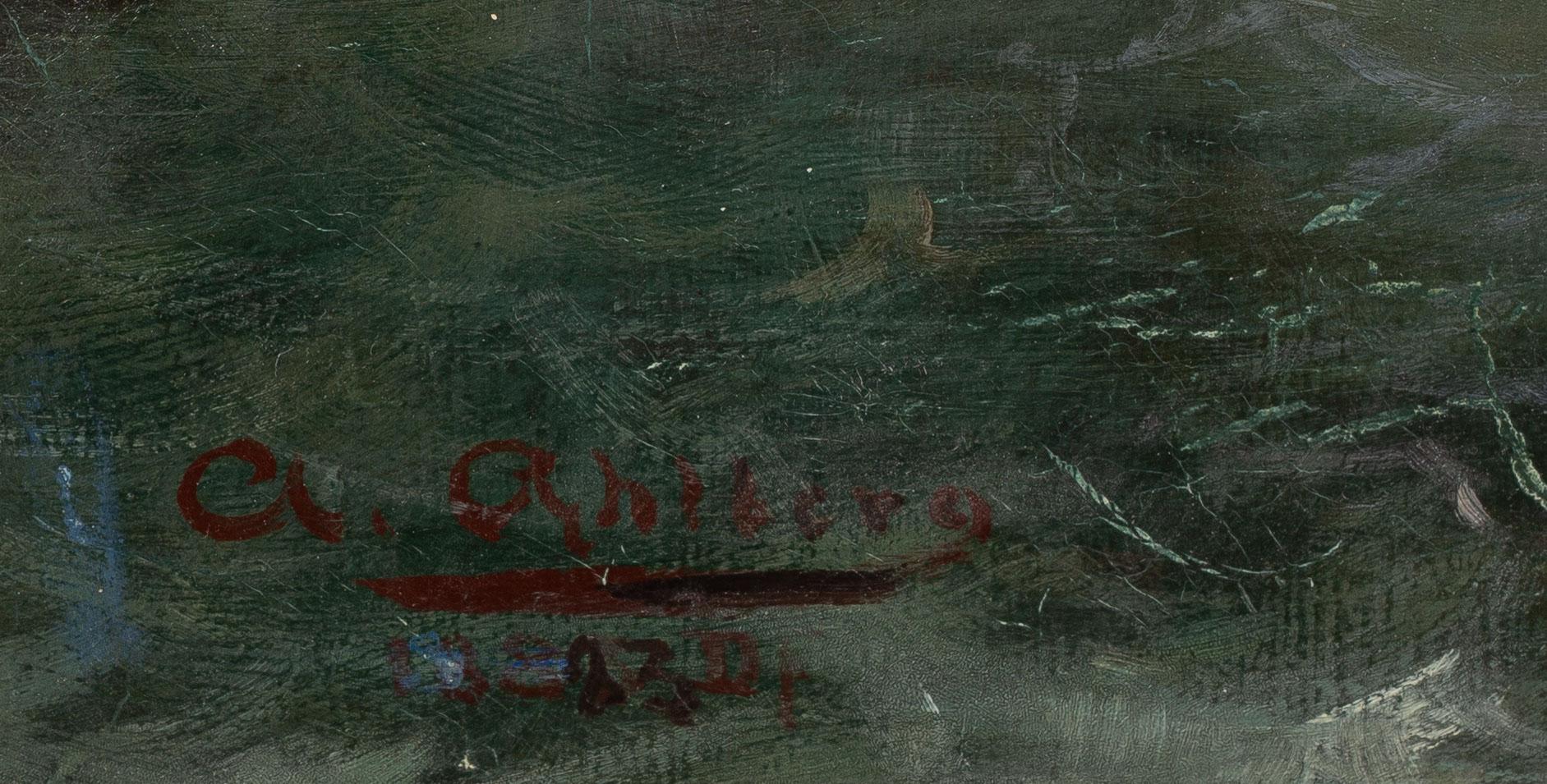 Arvid Ahlberg, At sea.