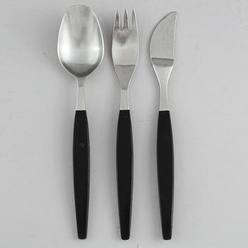 BESTICKSERVIS, 27 delar, rostfritt stål, "Focus de luxe", Folke Ahrström, Gense, 1900-talets andra hälft.