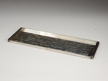 A Wiwen Nilsson silver tray, Lund 1933.