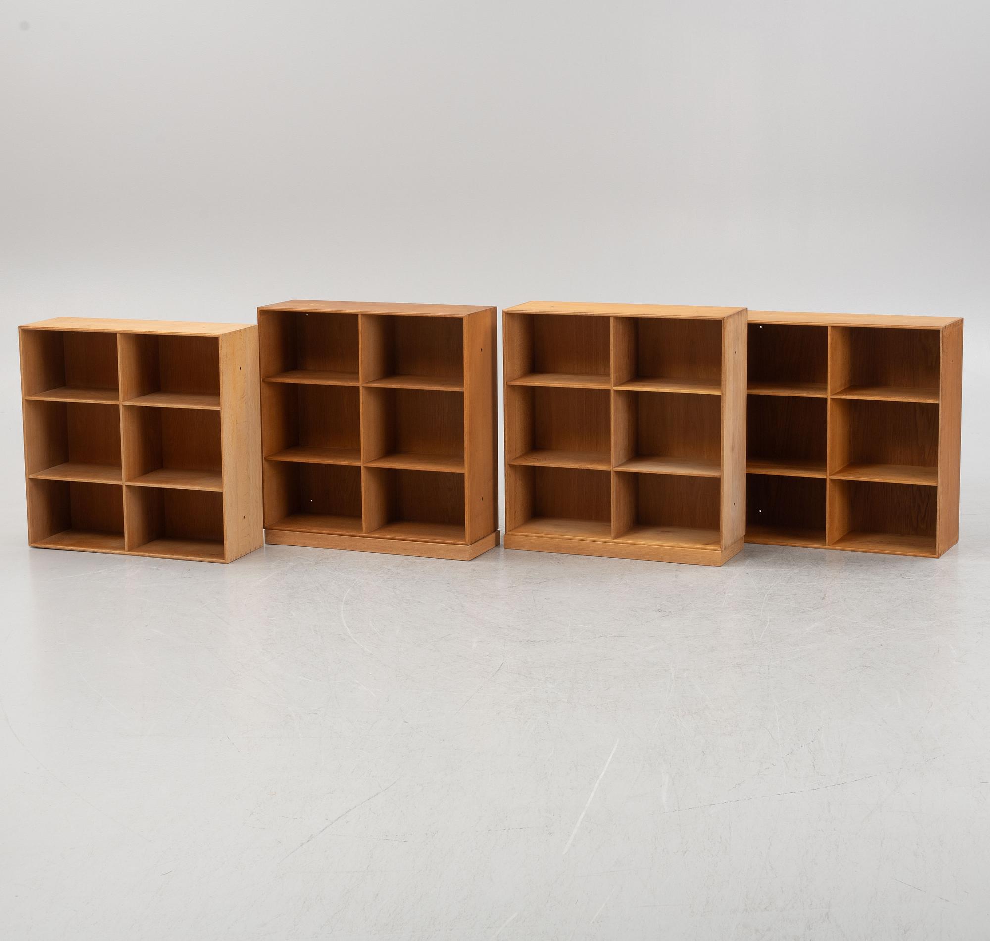 Mogens Koch, a set of four bookcases, Rud Rasmussen, Denmark, 1960's.