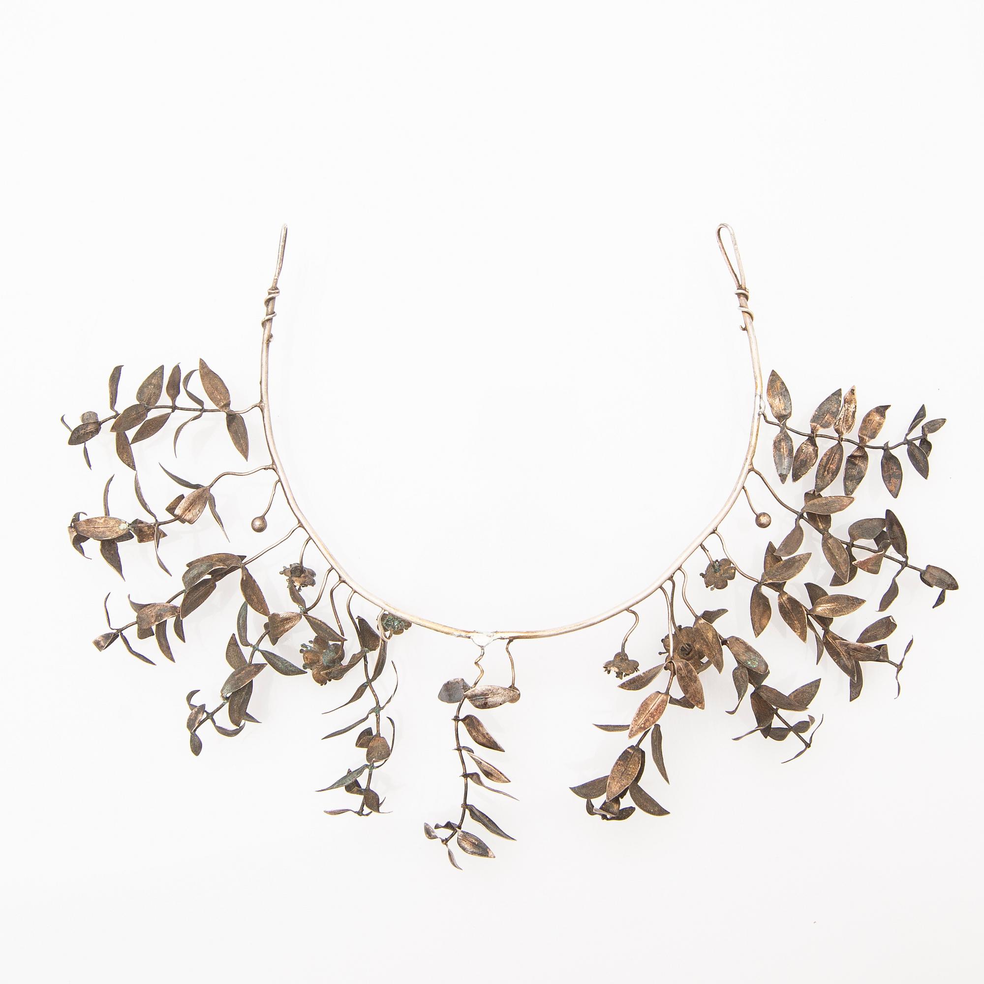 Diadem, silver, known as "silver wedding diadem", late 19th century.