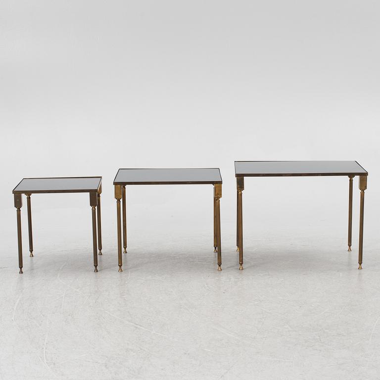 A three.piece nesting table, second half of the 20th century.