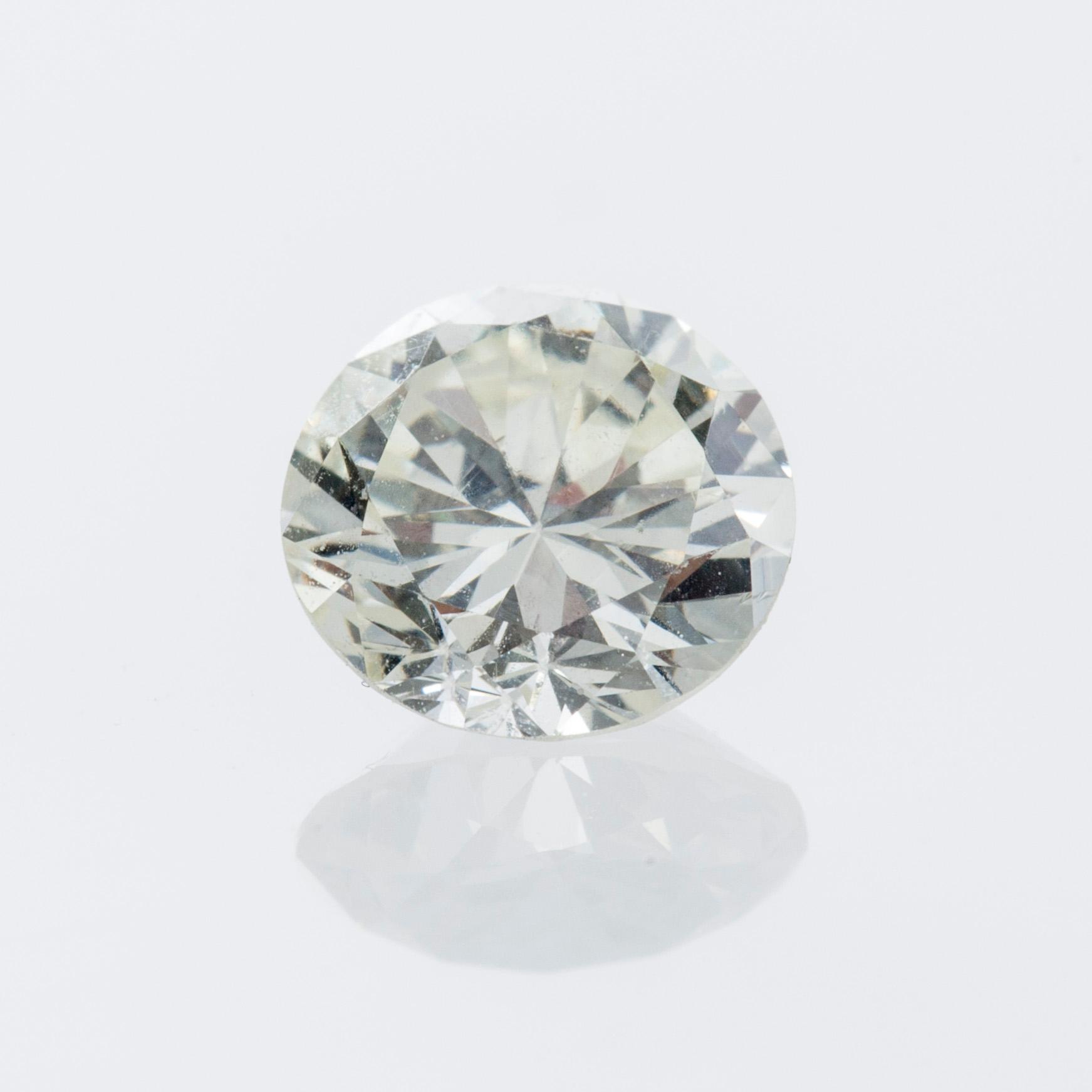 DIAMANT, briljantslipad, oinfattad, enl cert 0,76 ct.