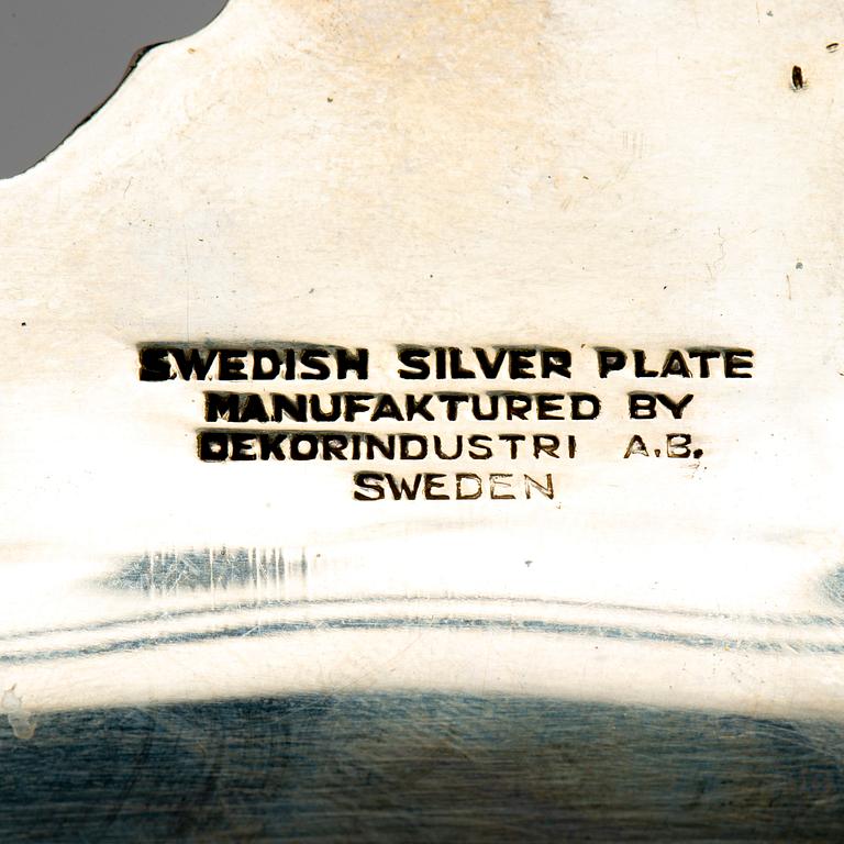 A set of three slightly different epns trays mid 1900s.