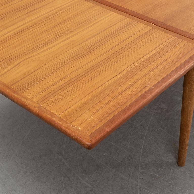 Hans J Wegner, a model 'AT-312' teak veneered dining table, Andreas Tuck, Denmark.