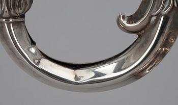 KANDELABER, silver, rokokostil, C.G.Hallberg, Stockholm, 1940.