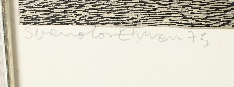 SVENOLOV EHRÉN, färglitografi, signerad och daterad -75, numrerad 270/360.