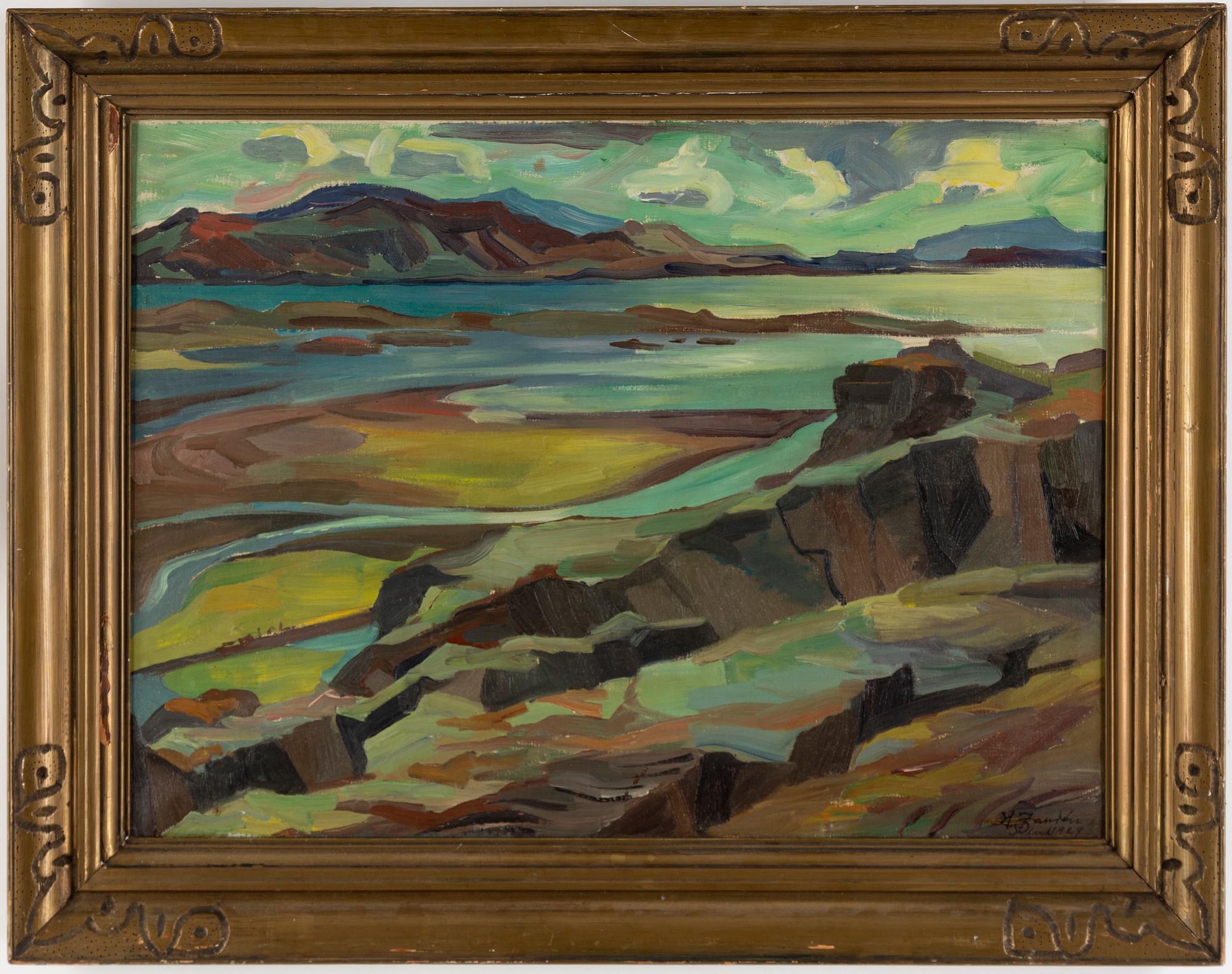 Helge Zandén, oil on canvas, signed and dated 1929.