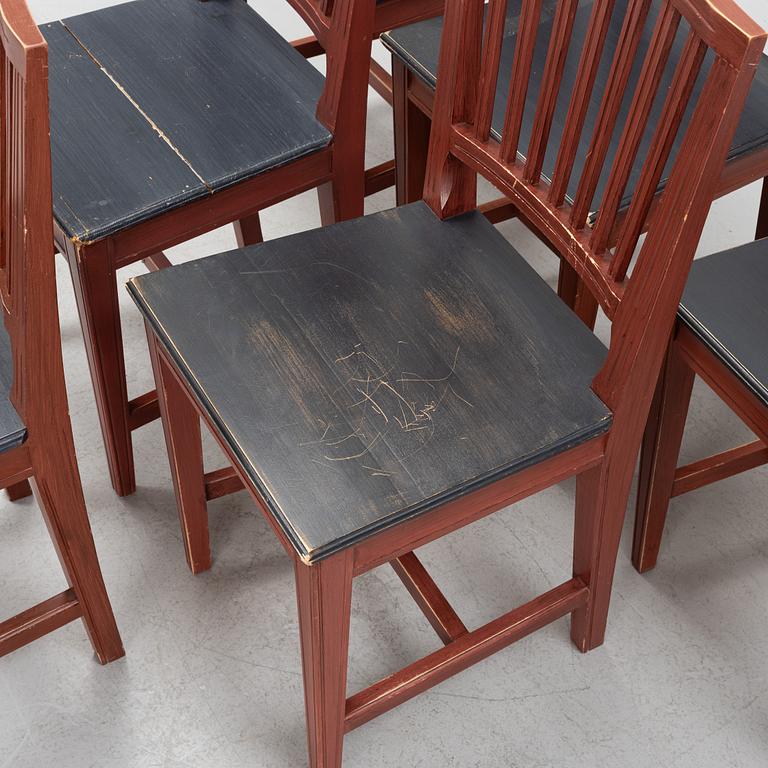 Chairs, 6 pcs, Leksand model, late 20th century.