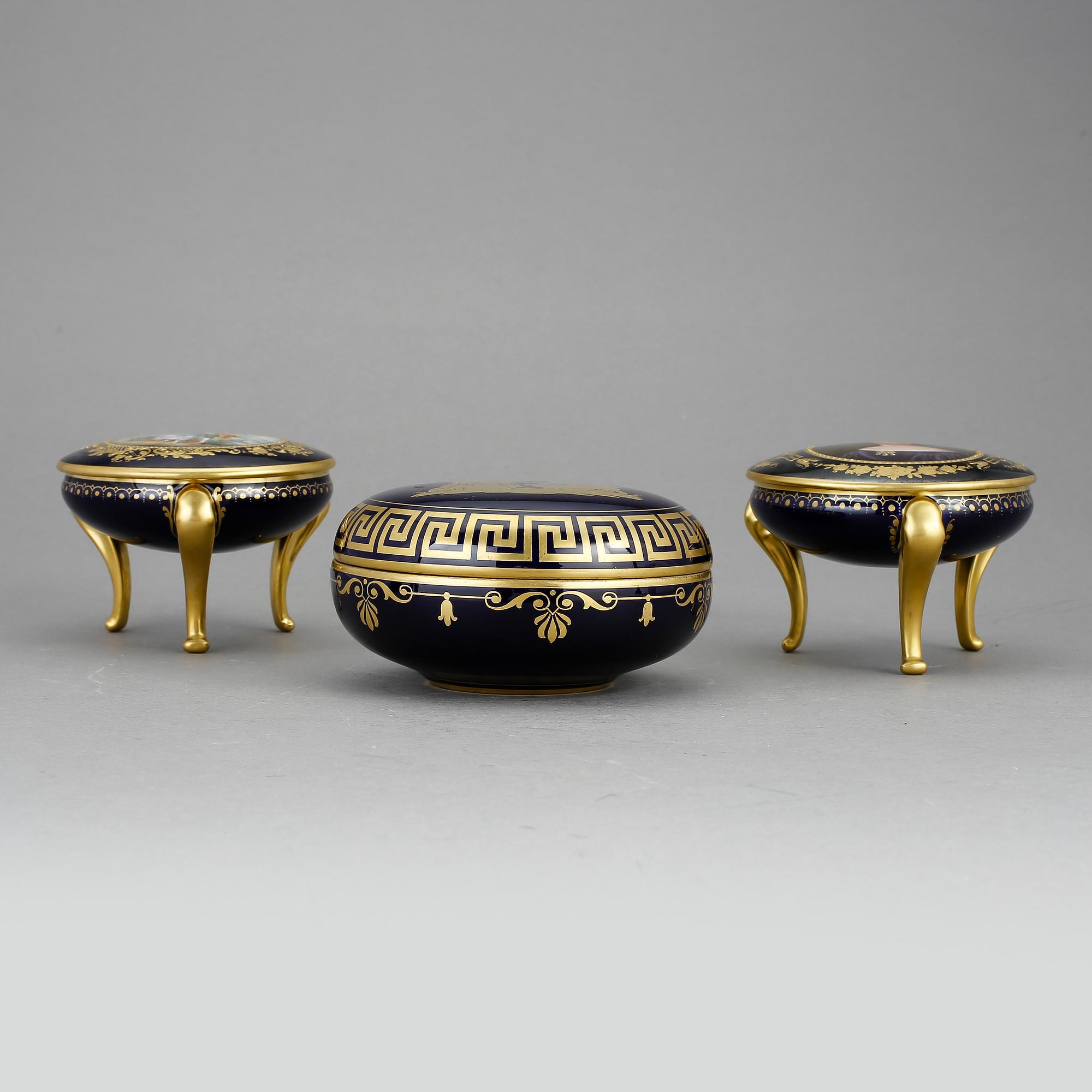 ASKAR, 3 st, porslin, Hutschenreuther, Tyskland, 1900-talets första hälft.