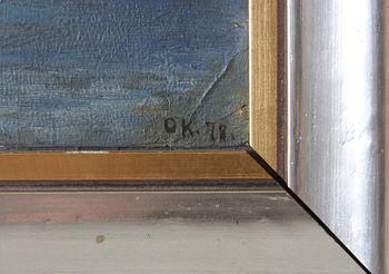 KRUMLINDE, OLOF. Olja på pannå, sign o dat -78.