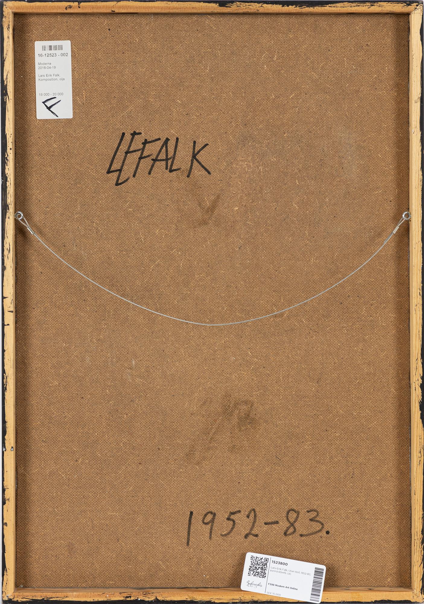 Lars-Erik Falk, Untitled.