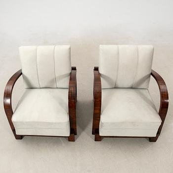 Armchairs, a pair of Art Deco from the first half of the 20th century.