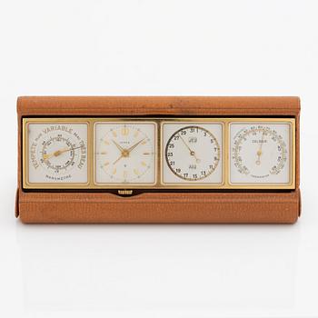 Hermès, "8-Day", table clock/travel clock, 16 x 7 cm.