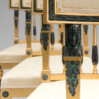 STOLAR, 4 st, Nordiska Kompaniet, empirestil, 1900-talets.