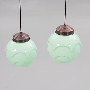 Ceiling lamps, a pair, vintage.