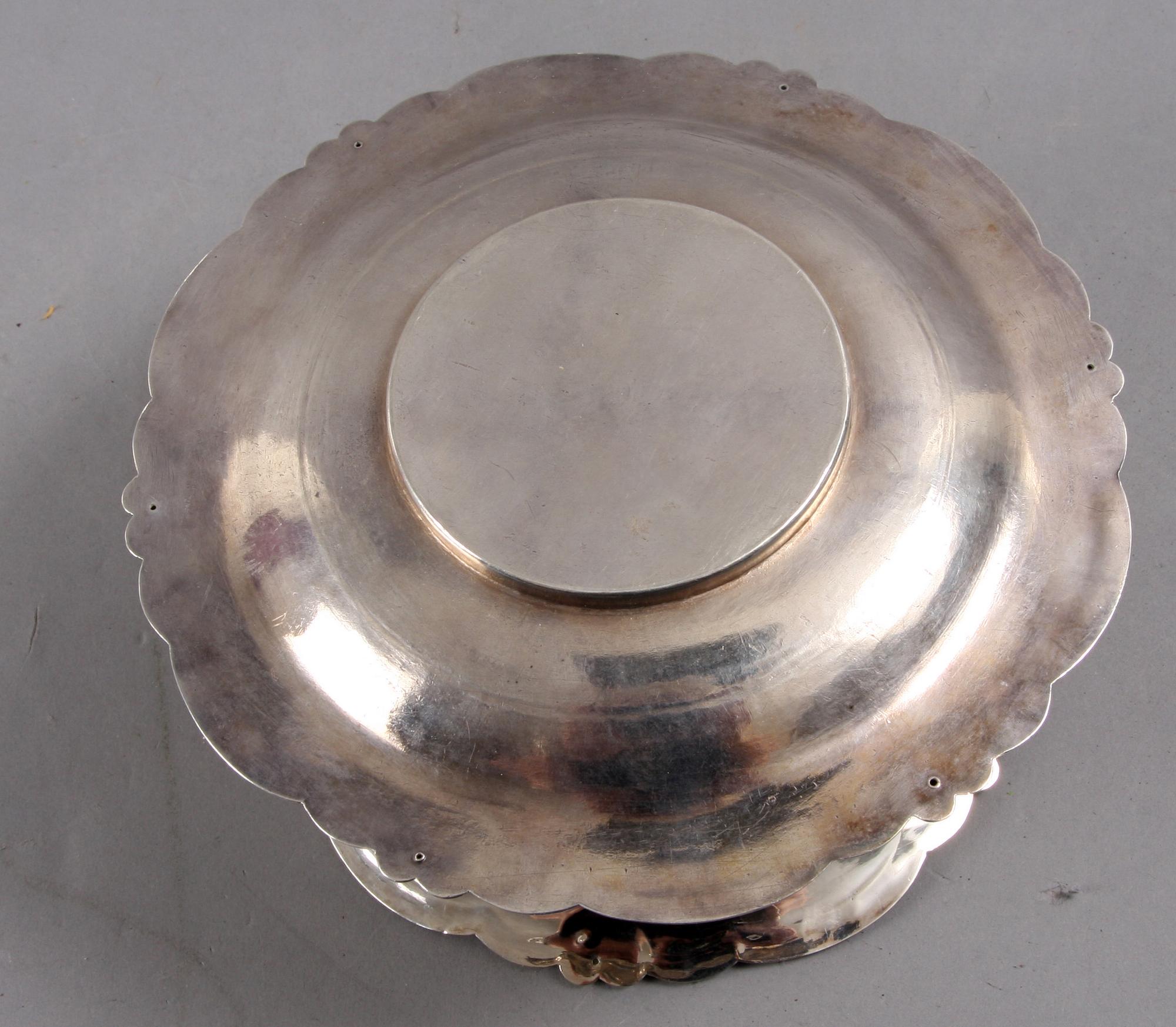 SÅSSKÅL, silver, Gustaf T Folcker, Stockholm trol 1855. C:a 400 g.