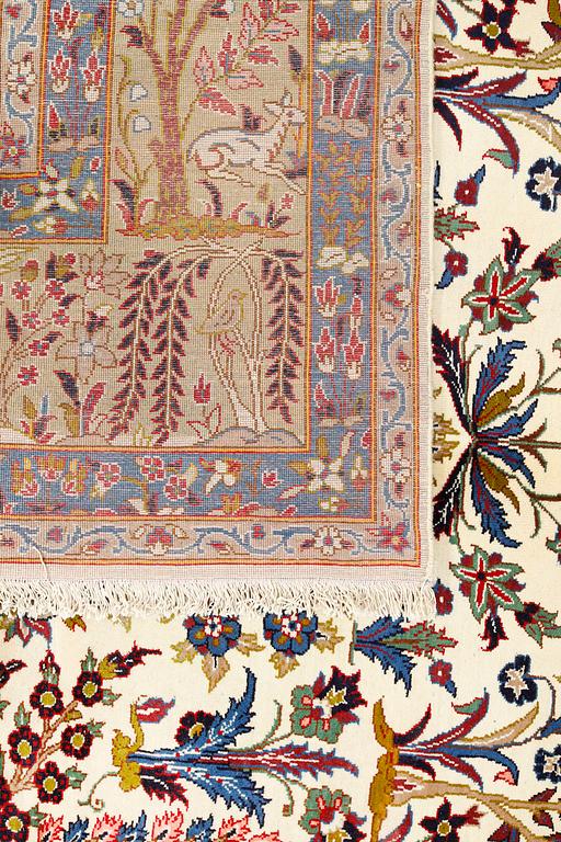 Matta, figural Nadjafabad, ca 414 x 300 cm.