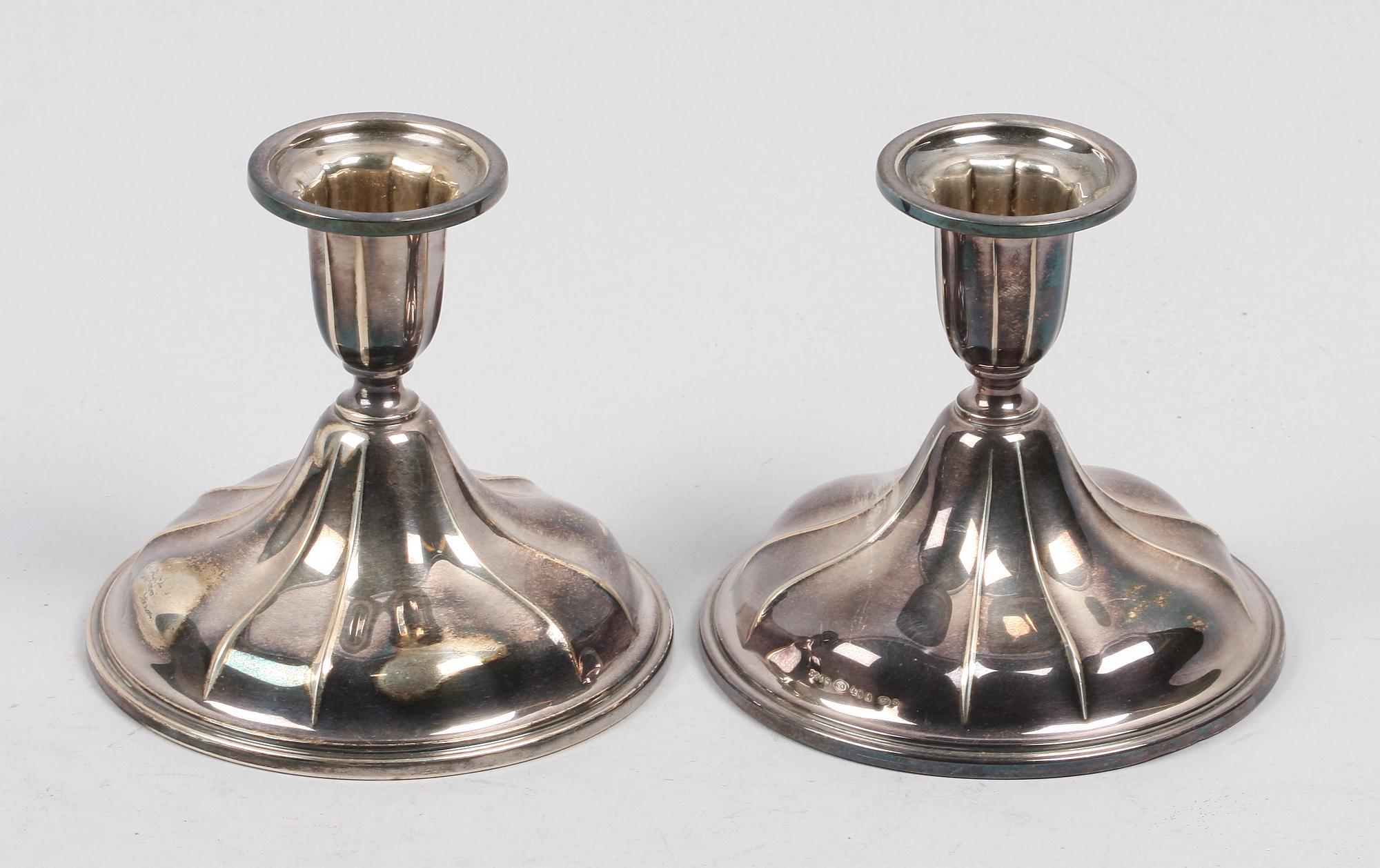 LJUSSTAKAR, ett par, silver, importstämplar.