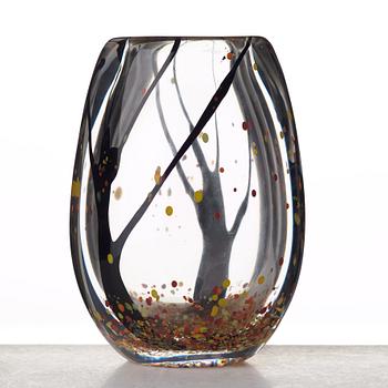 Vicke Lindstrand, an "Autumn" glass vase, Kosta, Sweden 1950-60's.