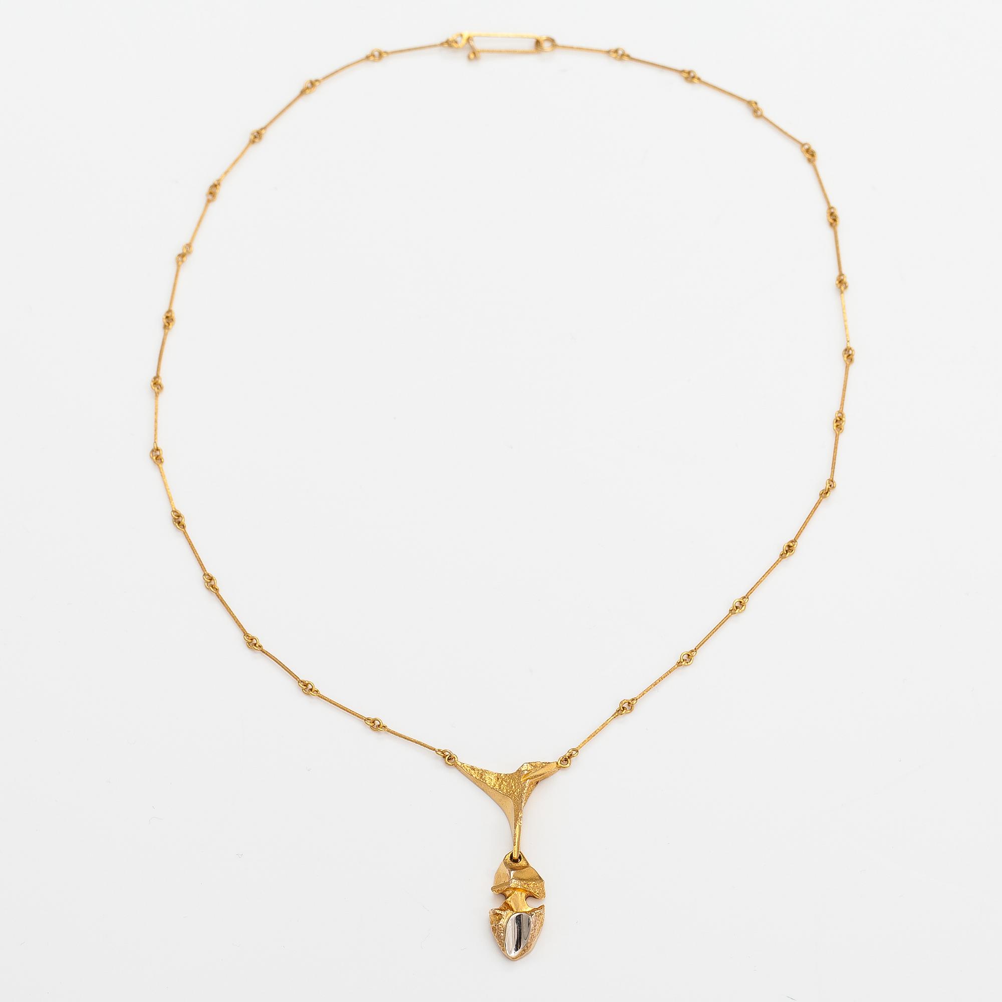 Björn Weckström, A 14K gold and platinum necklace "Kaira". Lapponia 1982.