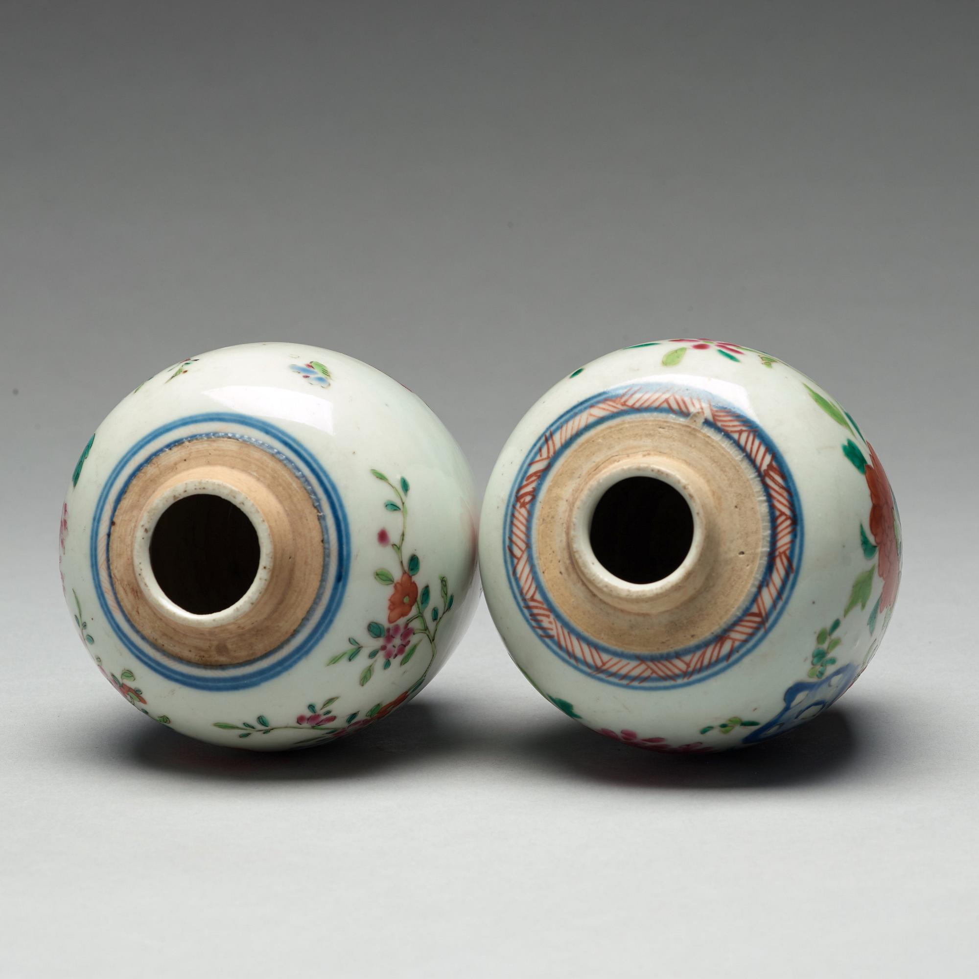 Two famille rose caddies, Qing dynasty, 18th century.