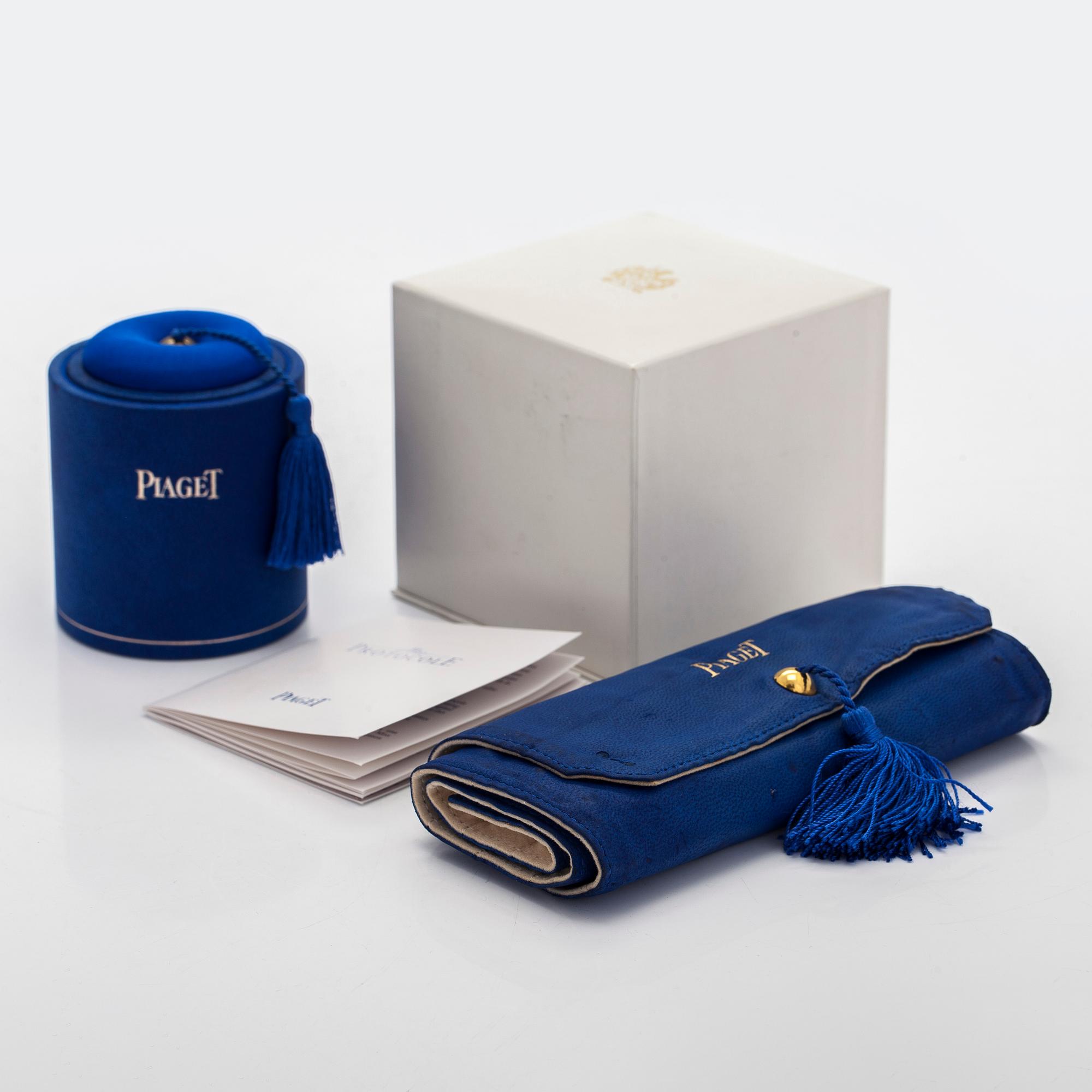 Piaget, wristwatch, Miss Protocole, 25 x 17,5 mm, 18K white gold, quartz, sapphire crystal.