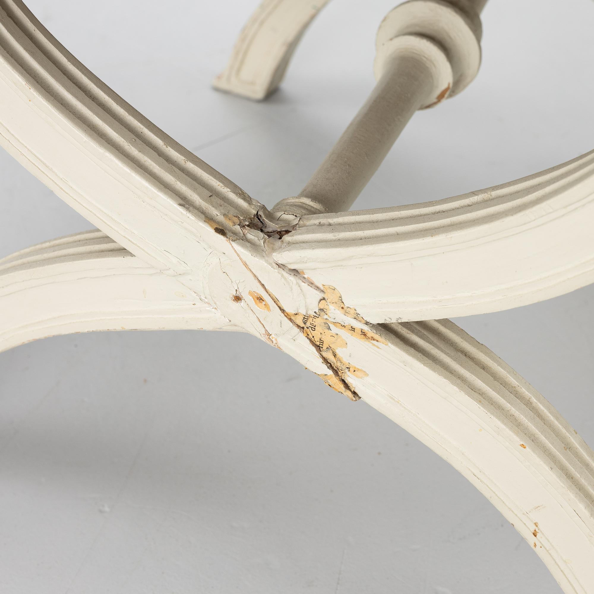 Taburetter, ett par, av Erik Öhrmark (mästare i Stockholm 1777-1813), Sengustavianska.