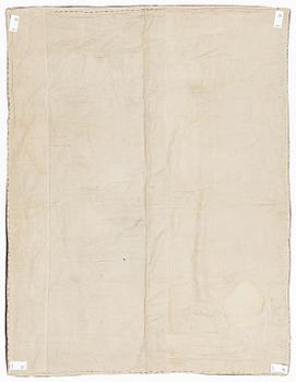 A french, Napolelon III, Aubusson carpet in tapestry weave, ca 242 x 187 cm.